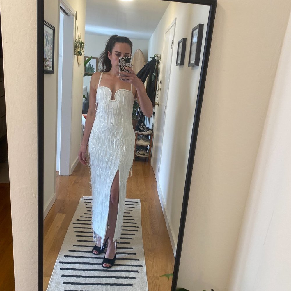 Elliatt Judith Sequin Fringe Midi Dress